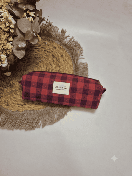 Estuche vichy corazones