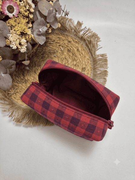 Estuche vichy corazones